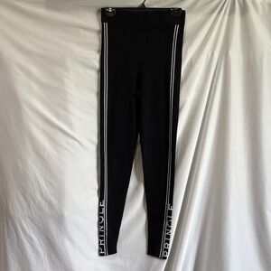 Pringle Black Leggings with White Stripes
